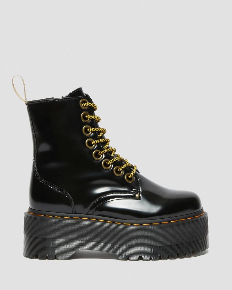 Dr Martens Vegan Jadon Max Platform Laarzen Dames Zwart | NL 51FDN